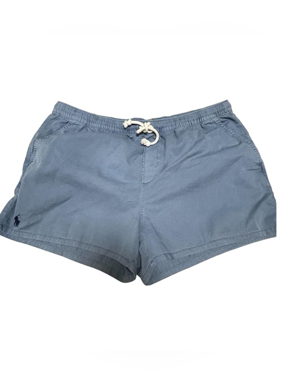 Polo Ralph Lauren Mens Chino Cotton Shorts XL Blue Pull On Short Drawstring